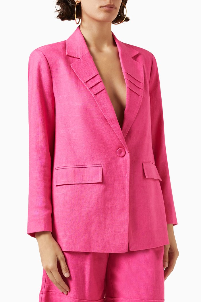 

Yasprima Blazer in Linen-blend, Pink