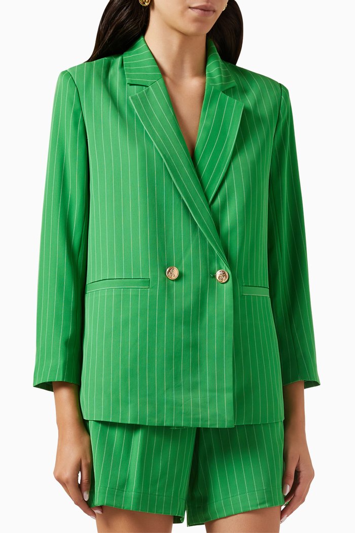 

Yasella Pinstriped Blazer, Green