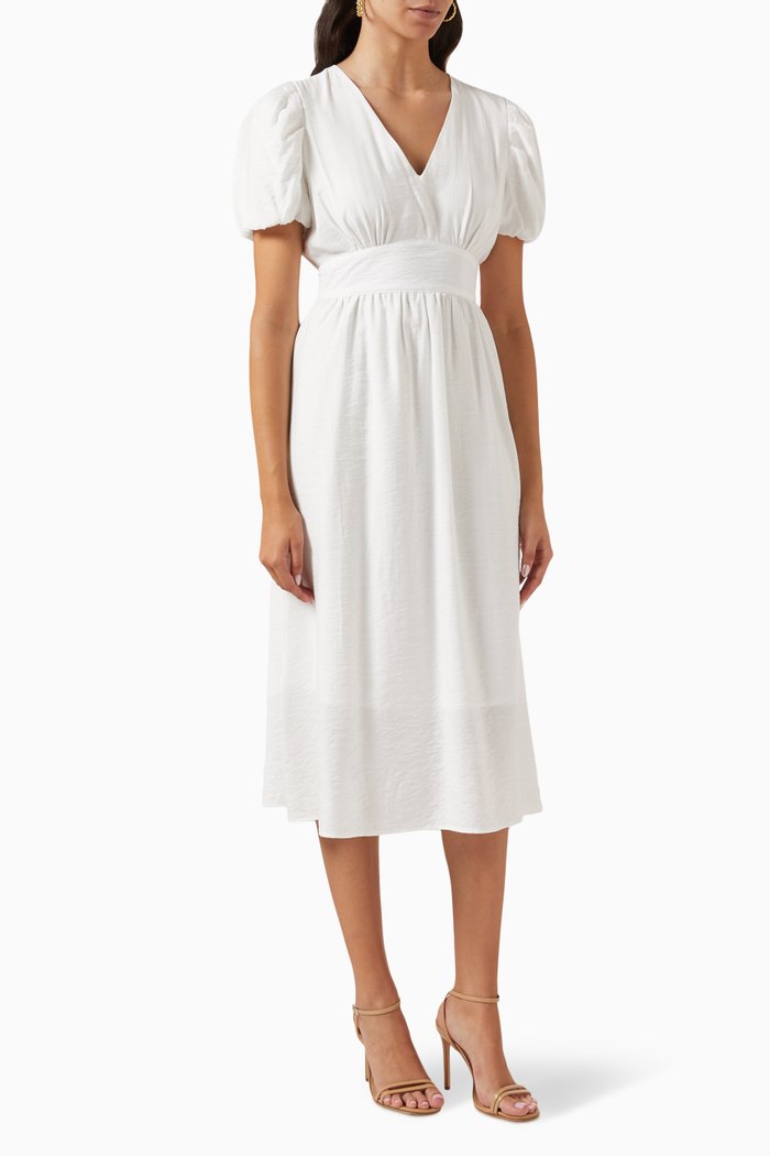 

Yasclema Midi Dress in Viscose-blend, White