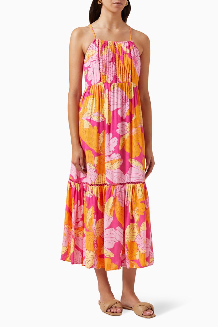 

Yasfilippa Floral-print Midi Dress in EcoVero™, Multicolour
