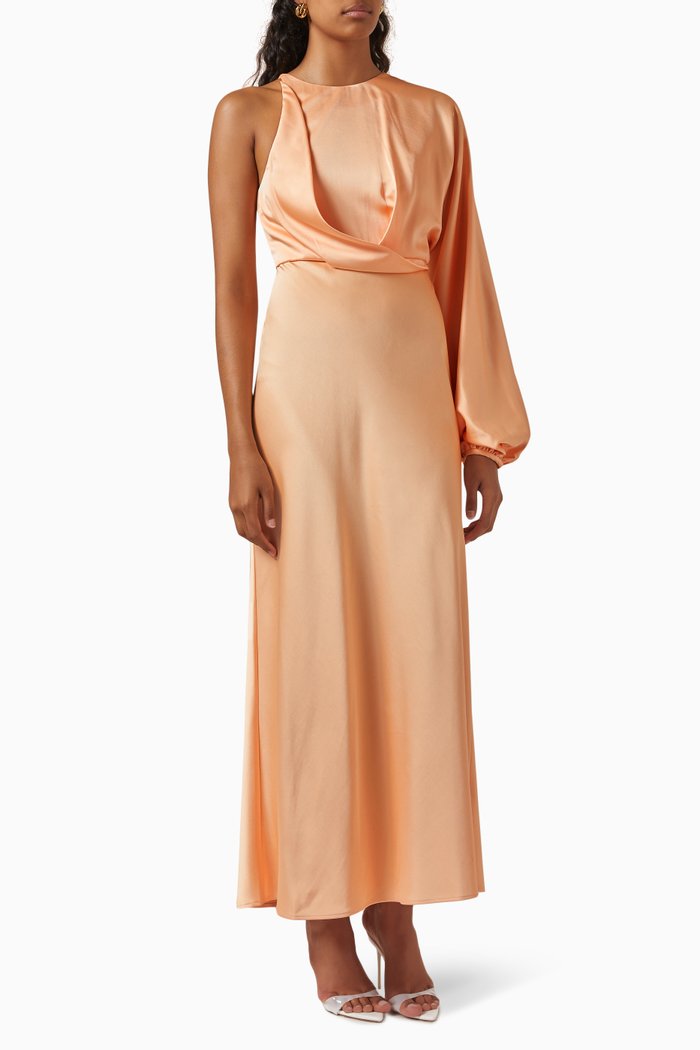 

Alessia One-shoulder Dress, Orange
