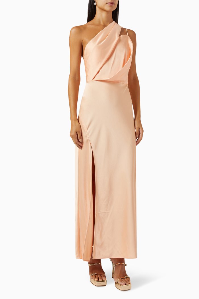 

Alessia One-shoulder Dress, Orange