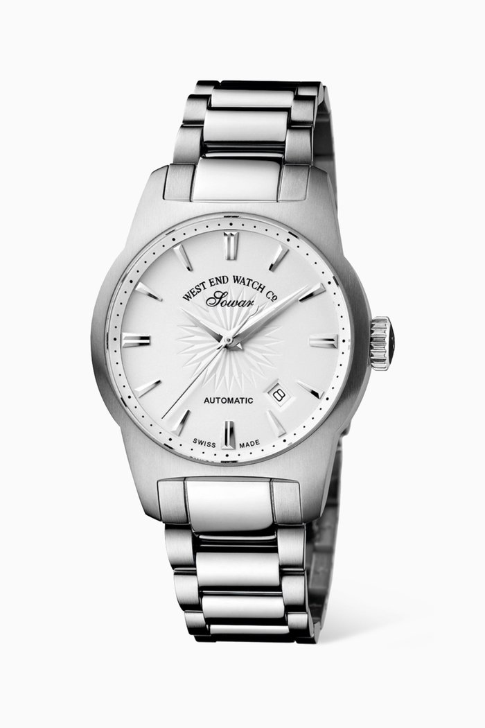 

Silk Road III Automatic Stainless Steel Watch, 26mm, Silver