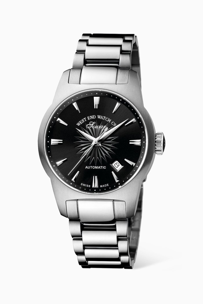 

Silk Road III Automatic Stainless Steel Watch, 26mm, Silver