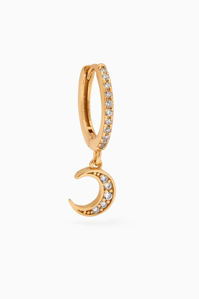 

Stella Crescent Single Earring in 18kt Gold-plated Sterling Silver