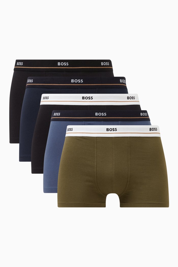 

Trunks in Stretch Cotton, Set of 5, Multicolour