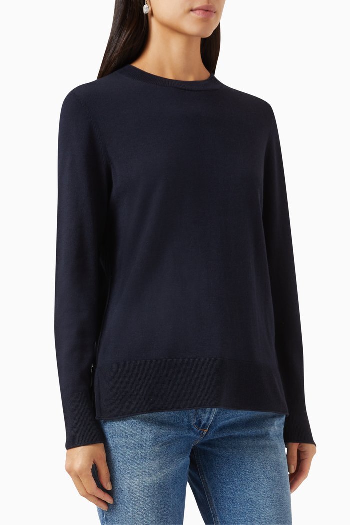 

Fanikasa Logo Sweater in Cotton-knit, Blue