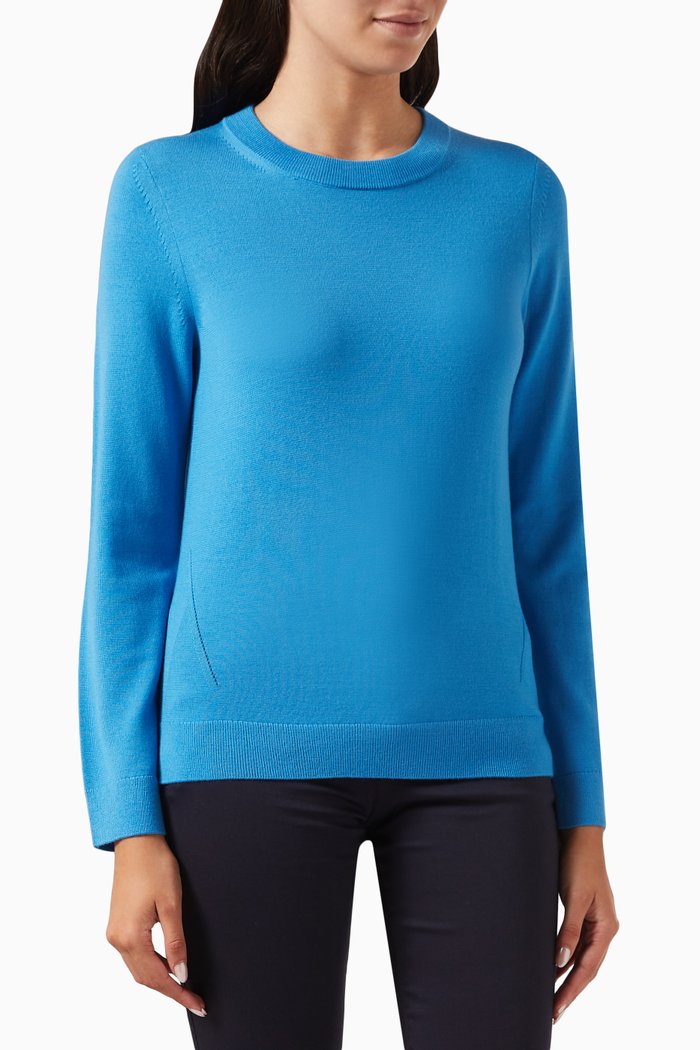 

Feganasi Sweater in Wool, Blue