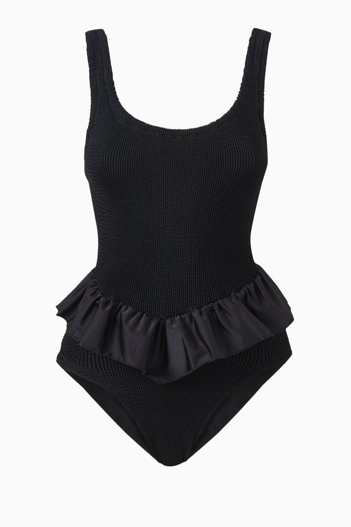 

Denise Frill One-piece Swimsuit in Original Crinkle™, Black