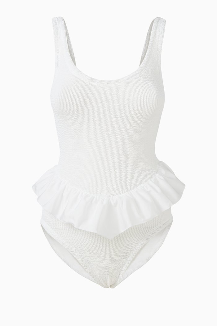 

Denise Frill One-piece Swimsuit in Original Crinkle™, White