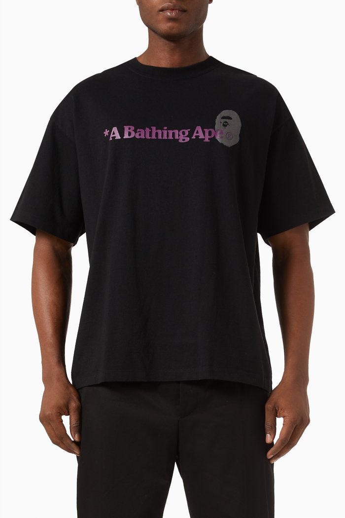 

Neon Color Logo T-shirt in Cotton, Black