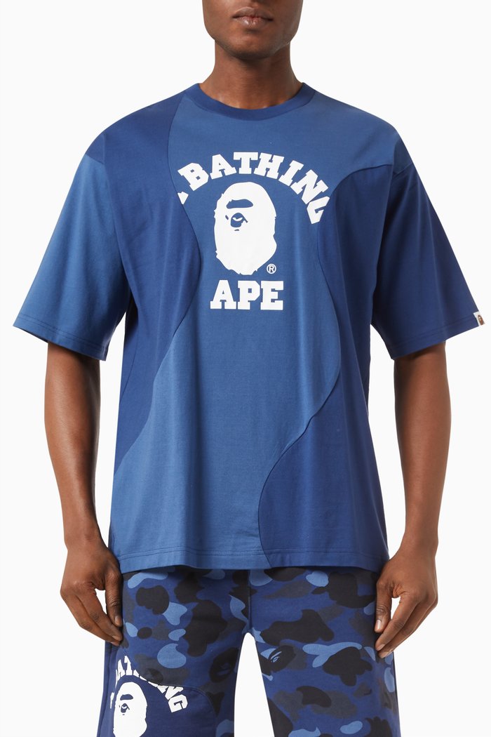 

Cutting College T-shirt in Cotton, Blue
