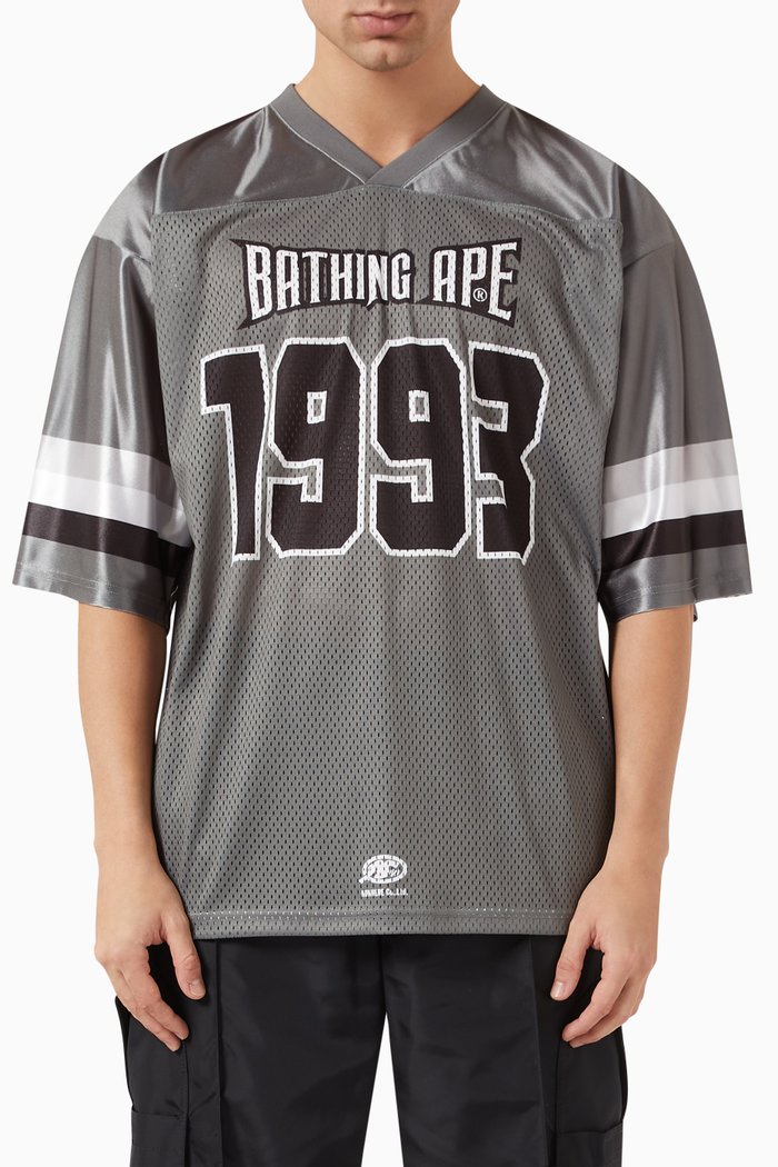 

BAPE Football Jersey in Polyester, Grey