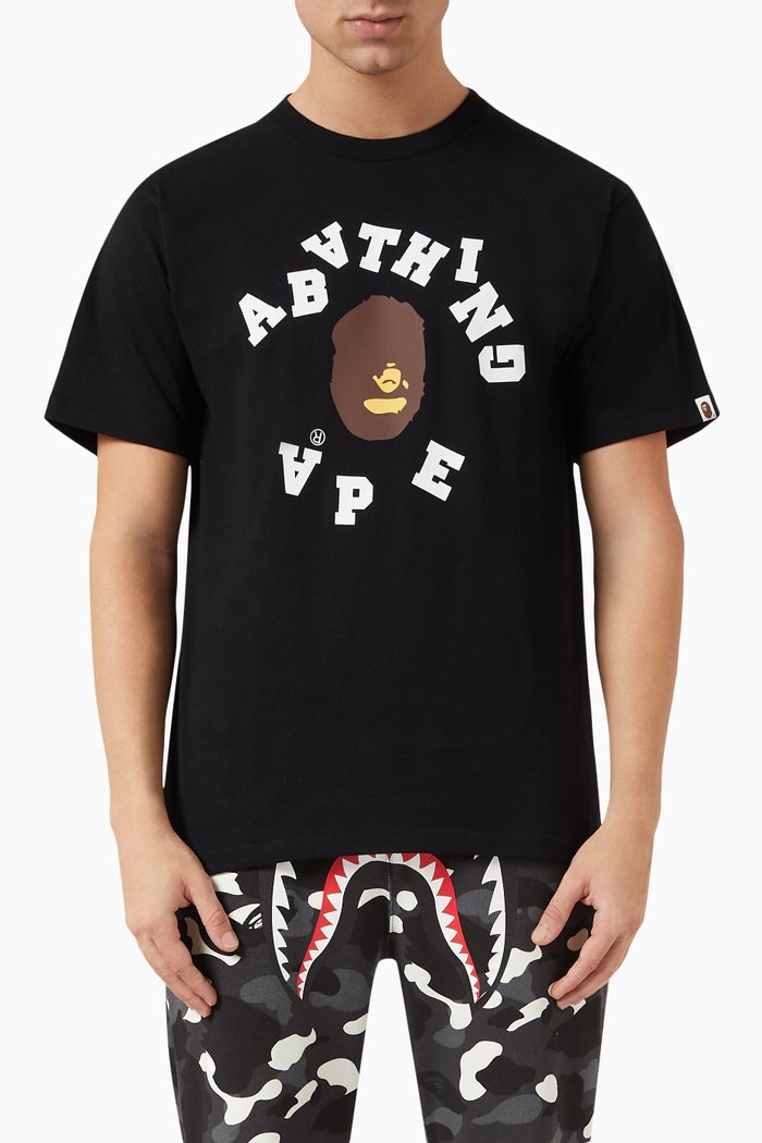 

Broken College T-shirt in Cotton, Black