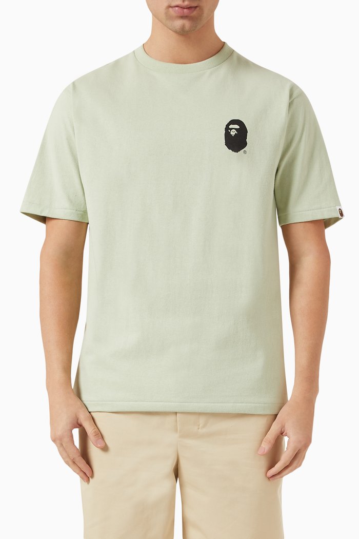 

Logo Lettered T-shirt in Cotton, Green