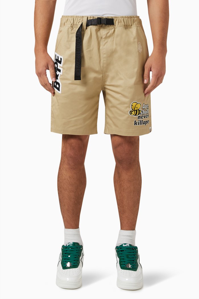 

Patchwork Eazy Shorts in Cotton, Neutral