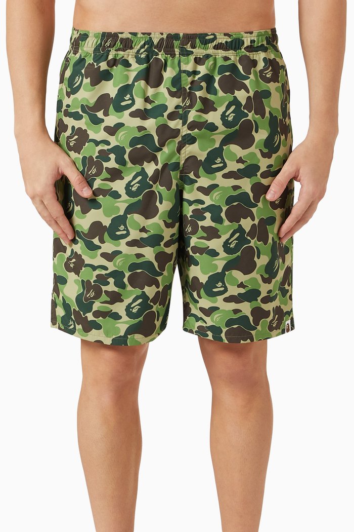 

ABC Camo Swim Shorts in Nylon, Green