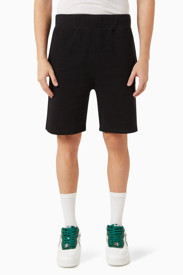 

Ape Head One Point Sweatshorts in Cotton, Black