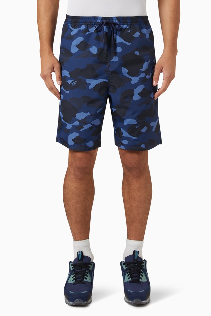

Camo Shark Reversible Shorts in Nylon, Blue
