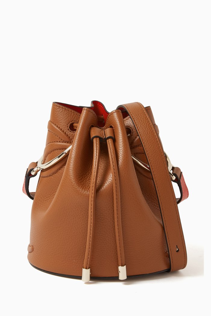 

By My Side Bucket Bag in Leather, Brown