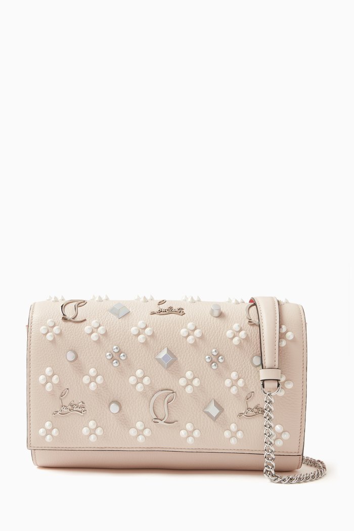 

Paloma Clutch in Textured Leather, Neutral