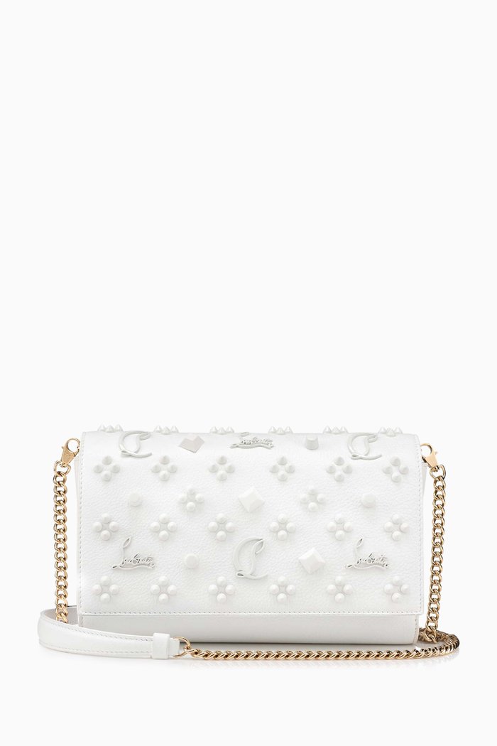 

Paloma Clutch in Textured Leather, White