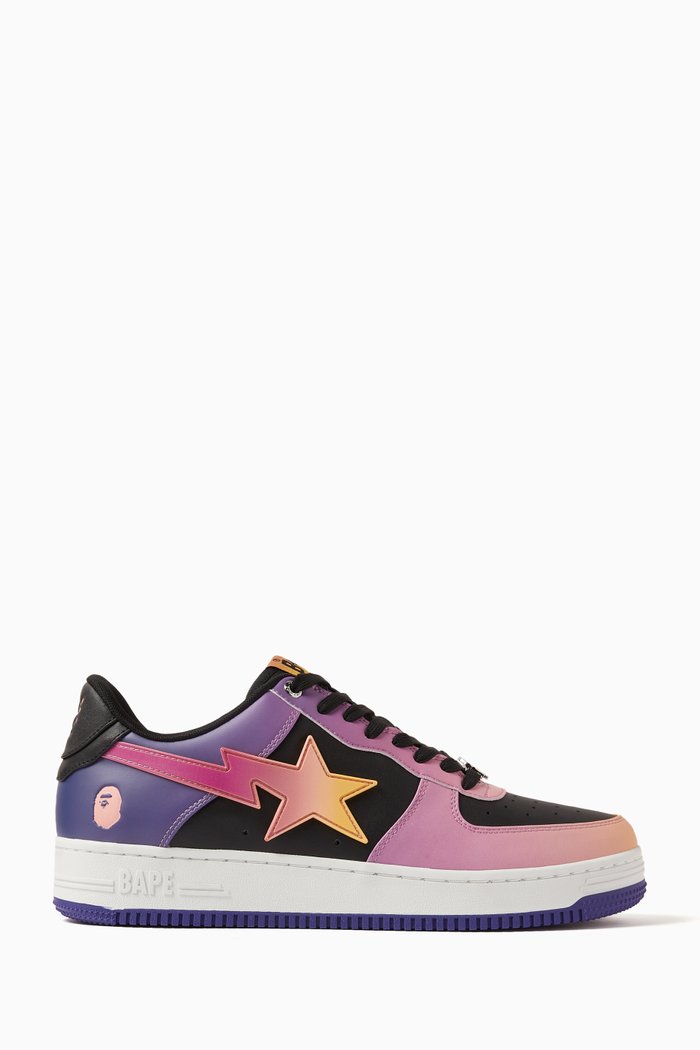 BAPE STA #7 M2 Sneakers in Leather, Purple
