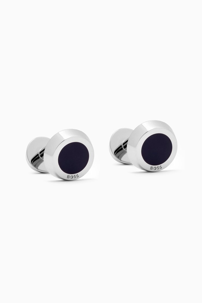 Simony Cufflinks in Brass, Blue
