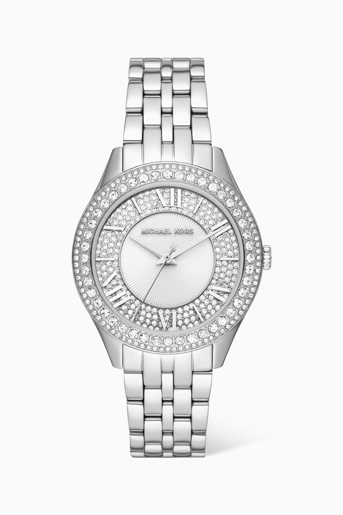 

Harlowe Crystal Stainless Steel Watch, 38mm, Silver