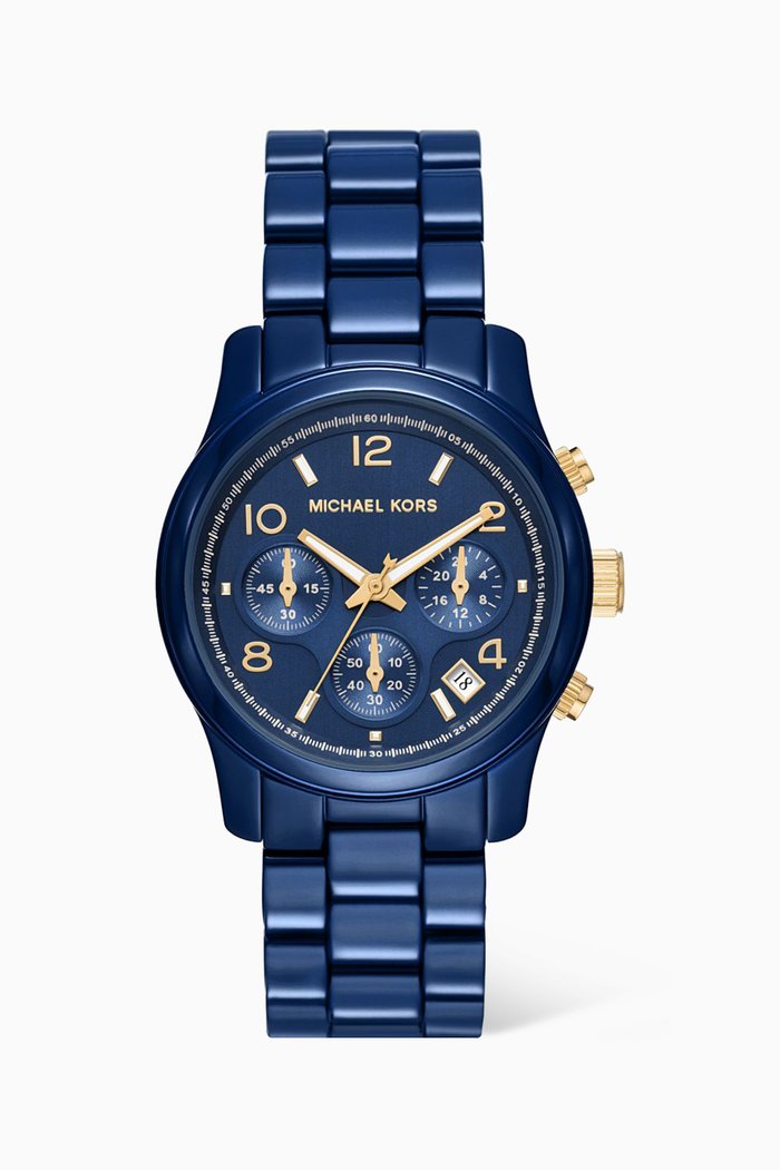 

Runway Chronograph Stainless Steel Watch, 38mm, Blue
