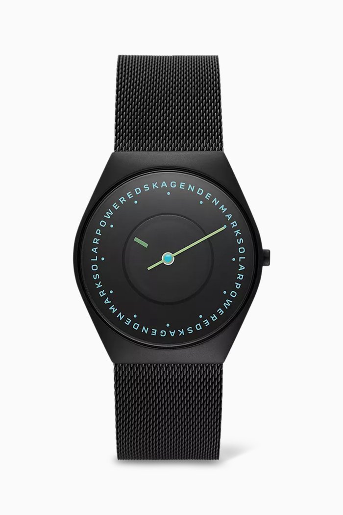 

Grenen Solar Powered Stainless Steel Watch, 37mm, Black