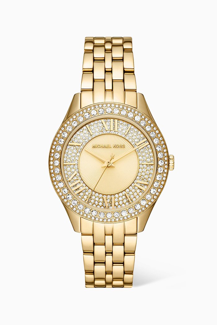 

Harlowe Crystal Stainless Steel Watch, 38mm, Gold
