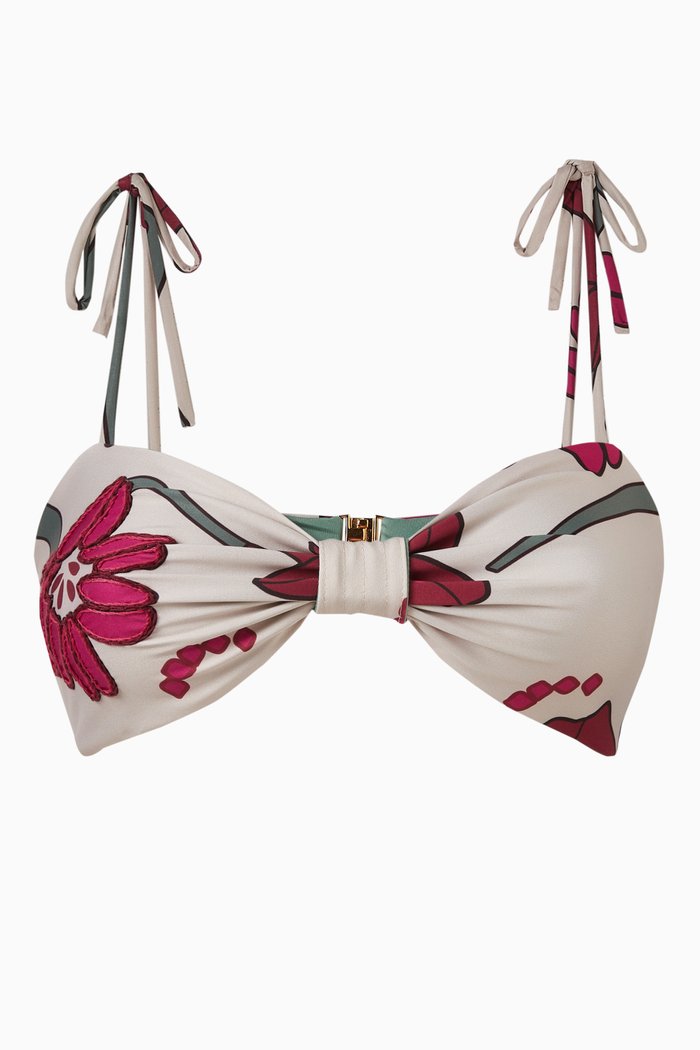 

San Miguel Reversible Bikini Top in Lycra, Multicolour
