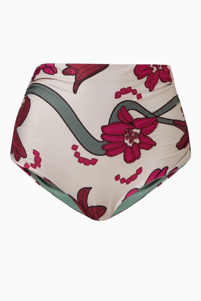 

Victoria Vintage Reversible Bikini Briefs in Lycra, Multicolour
