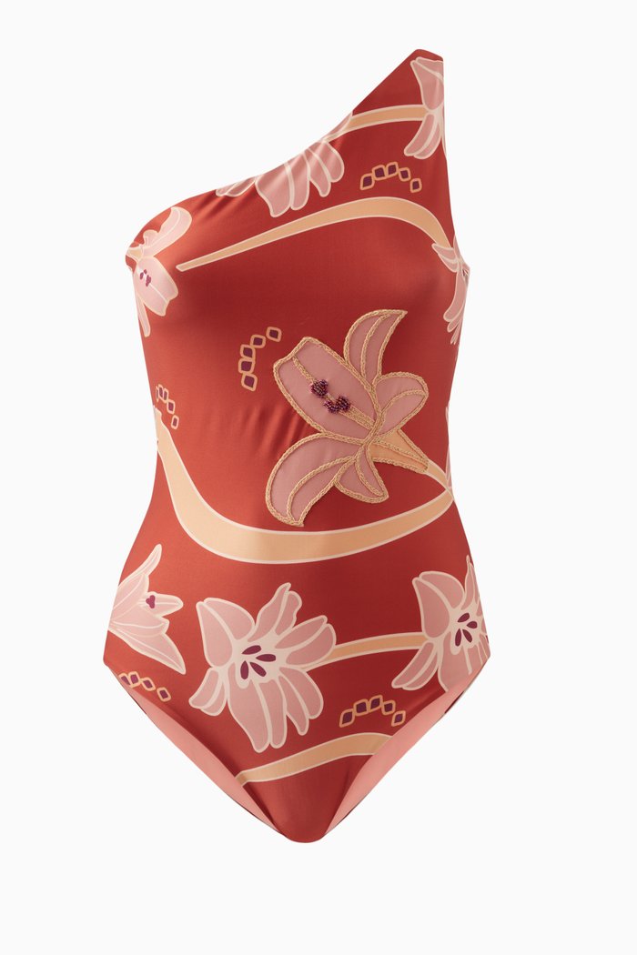 

Ornella One-piece Swimsuit in Lycra, Orange