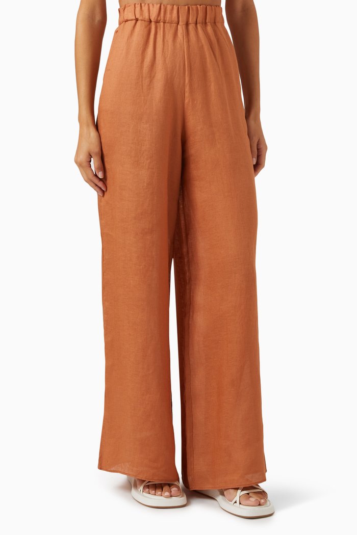 

Athenas Pants in Linen, Orange