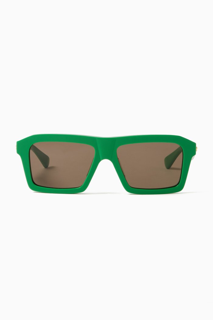 

Classic Square Sunglasses in Acetate, Green