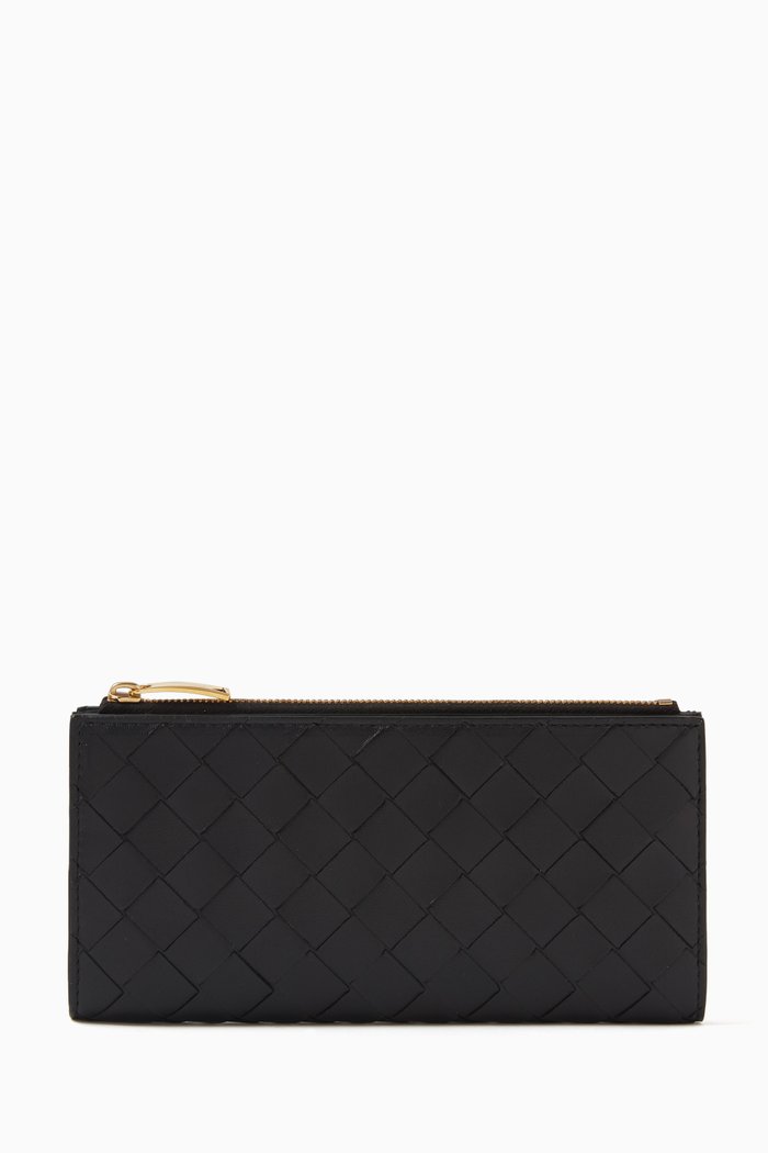 

Continental Wallet in Intrecciato Nappa, Black