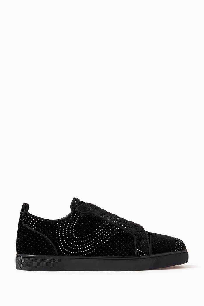 

Louis Junior Orlato Embellished Sneakers in Velvet, Black