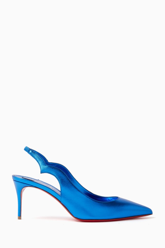 

Hot Chick 70 Pumps in Laminated Leather, Blue