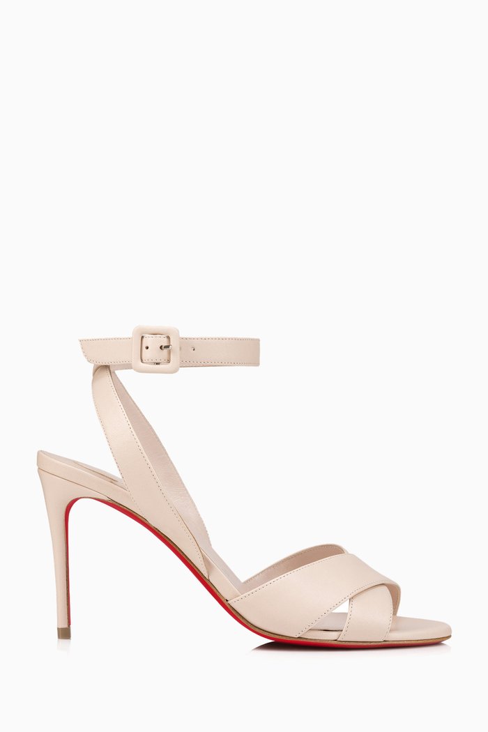 

Mariza Zeppa 85 Sandals in Nappa Leather, Neutral