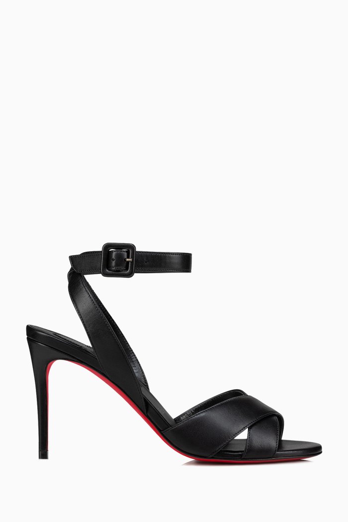Mariza Zeppa 85 Sandals in Nappa Leather, Black