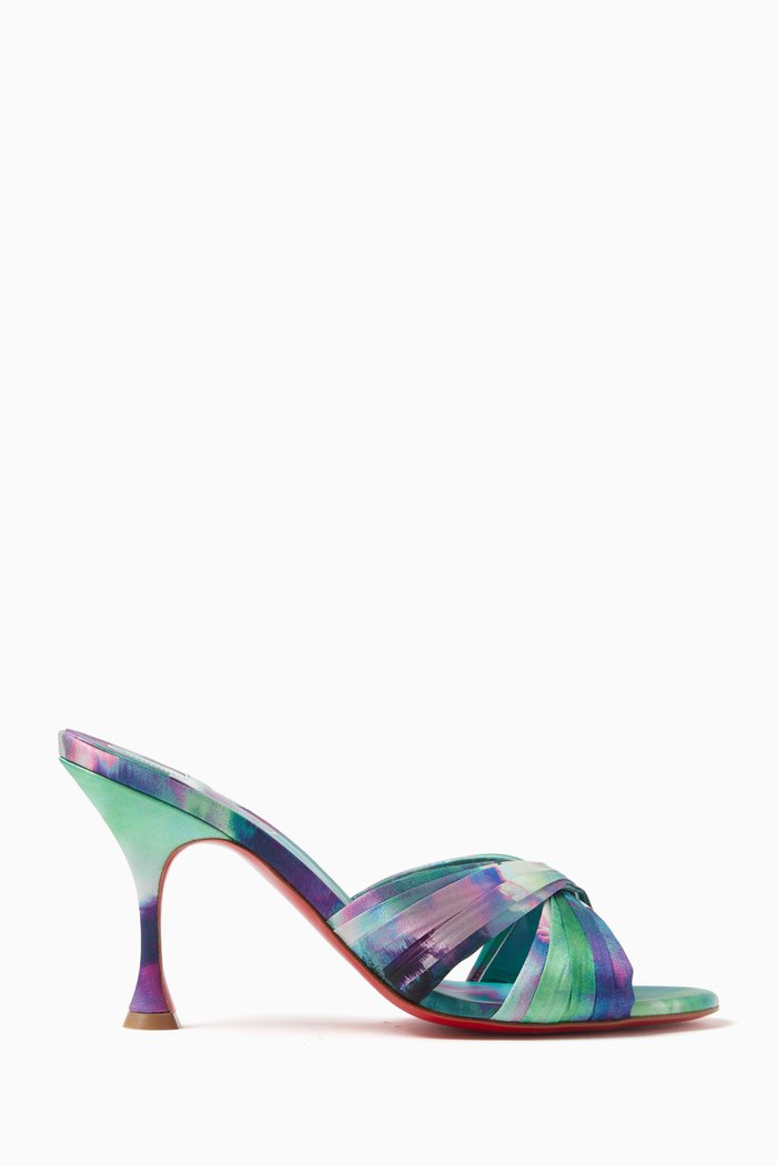

Nicol Is Back 85 Mule Sandals in Satin Crepe, Multicolour