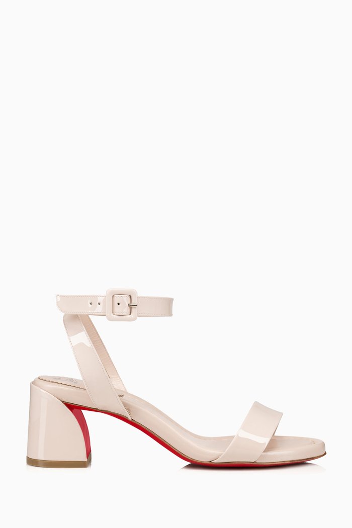 

Miss Sabina 55 Sandals in Patent Leather, Neutral
