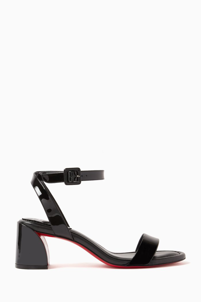Miss Sabina 55 Sandals in Patent Leather, Black