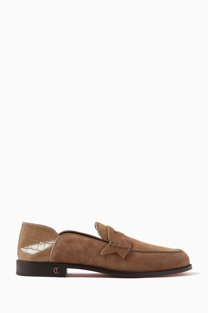 

Penny No Back Loafers in Calfskin Leather, Brown