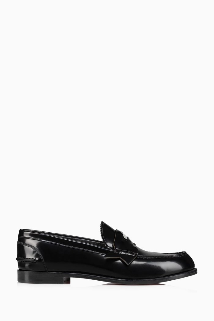 

Penny Loafers in Abrasivato leather, Black