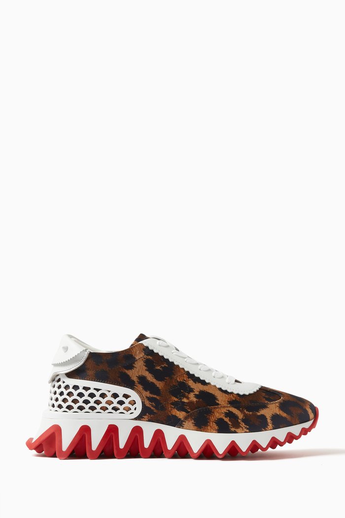 

Loubishark Donna Sneakers in Crepe-satin, Brown
