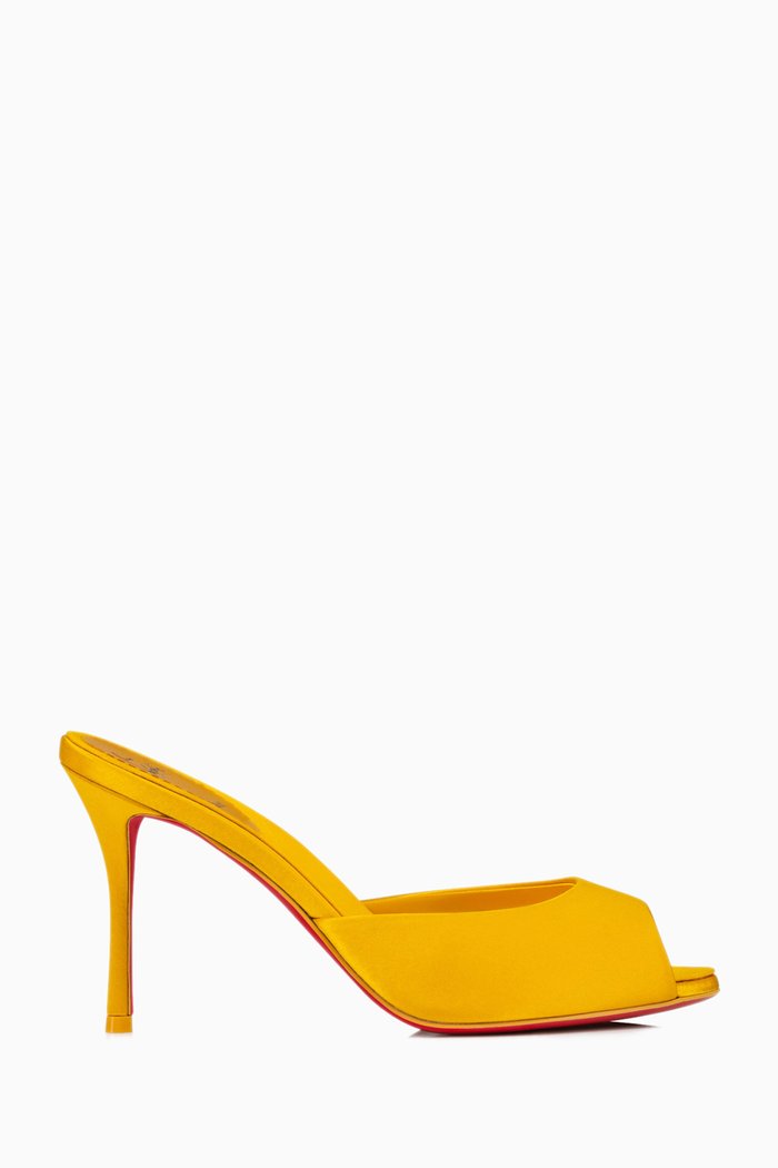 

Me Dolly 85 Mules in Crepe-satin, Yellow