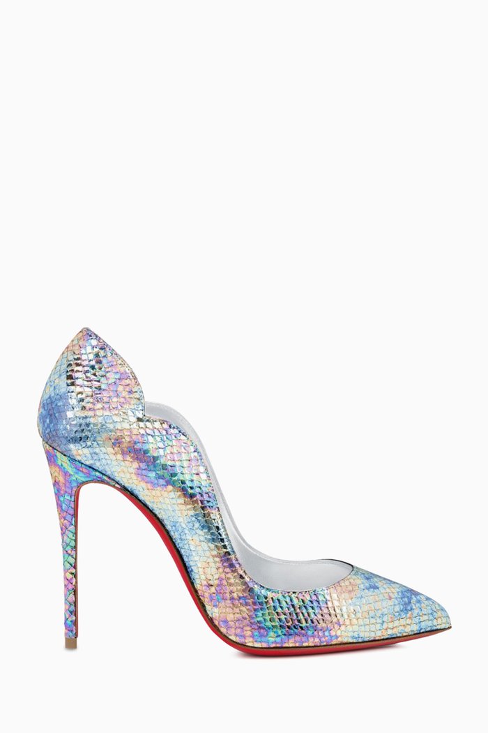 

Hot Chick 100 Pumps in Iridescent Snake-embossed Leather, Multicolour